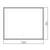 Зеркало с подсветкой Abber AG6108SXL-1.0 100х80