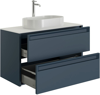 Тумба под раковину Allen Brau Fantasy 2.0 1.11001.BGM 2.0 80х46х62 подвесная цвет синий/серый