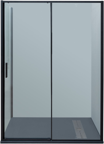 Душевая перегородка Aquanet Pleasure Evo AE65-F80-BT 80х190 стекло прозрачное профиль черный - фото 4