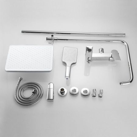 Душевая стойка Shevanik S9136 настенная цвет хром