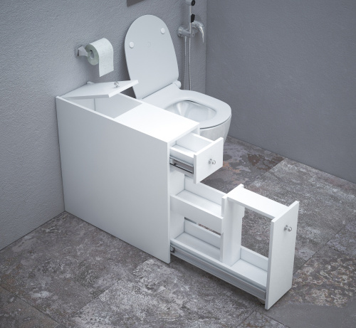 Комод Corozo Энри SD-00000608 23х66х70 напольный цвет белый - фото 4 Комод Corozo Энри SD-00000608 23х66х70 напольный цвет белый - фото 4