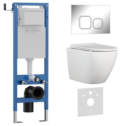 Комплект унитаз с инталляцией и клавишей смыва Iberica Blanca BILBAO ALTO IB.001M.BLA.234.833 - фото 2
