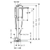 Смеситель для ванны и душа Hansgrohe Metropol 32532140 напольный бронза