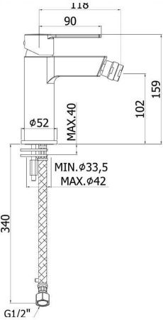 Смеситель Paffoni West WS131CR на биде хром
