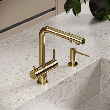 Смеситель для кухни Sancos Foster SC4014ZG на мойку золото