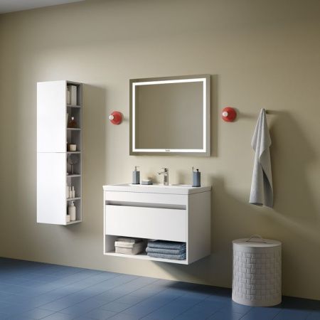 Тумба с раковиной Iddis Zodiac X ZDX80WNi95K 80х50 подвесная цвет белый