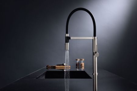 Смеситель для кухни Paulmark LEADER Le214101-BS на мойку никель