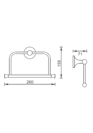 Полотенцедержатель AltroBagno Corposso AltroBagnoCorposo081309Cr