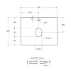 Столешница BelBagno KEP-60-GRN 60х50 накладная