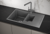 Кухонная мойка Granula 7808, ГРАФИТ 80х50 цвет серый поверхность матовая