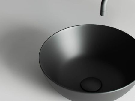 Раковина из сантехнического фарфора Ceramica Nova ELEMENT CN6004 40х40 накладная цвет черный без отверстий под смеситель