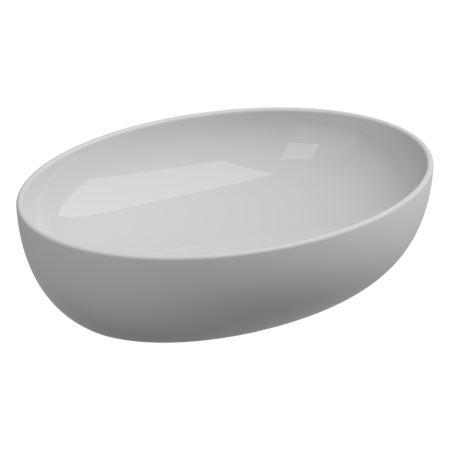 Раковина керамическая GSG Ceramic Design Easy EALAVOV55BI000/001 55х42 накладная цвет белый без отверстий под смеситель