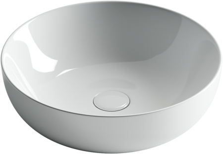 Раковина из сантехнического фарфора Ceramica Nova ELEMENT CN5024 40х40 накладная цвет белый без отверстий под смеситель