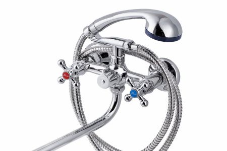 Смеситель для ванны и душа FAUZT FZs-511-54 настенный хром