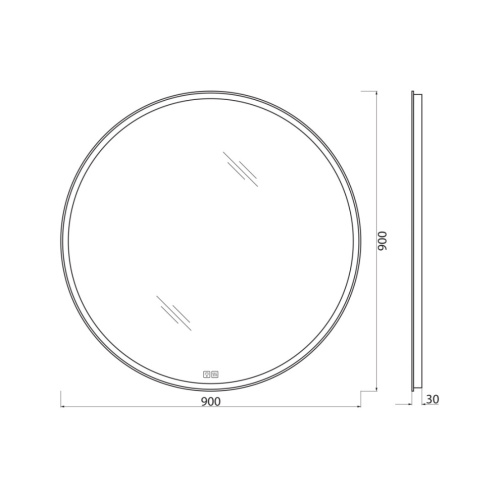 Зеркало BelBagno SPC-RNG-900-LED-TCH-WARM 90х90 - фото 5