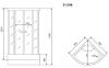 Душевая кабина Timo Standart T-5590-T-CT55 90х90 четверть круга с крышей ориентация универсальная