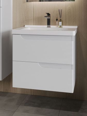 Тумба с раковиной Orange TOPLINE-Milano TP-M65-02+RA 60х50 подвесная цвет белый