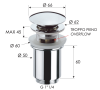 Донный клапан Remer 905CC114BG золото