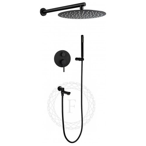 Душевая система Filarete FL1020BL встраиваемая в стену цвет черный - фото 2