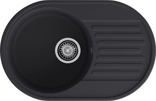 Кухонная мойка Granfest Quarz 18 черный 74х48 цвет черный поверхность матовая