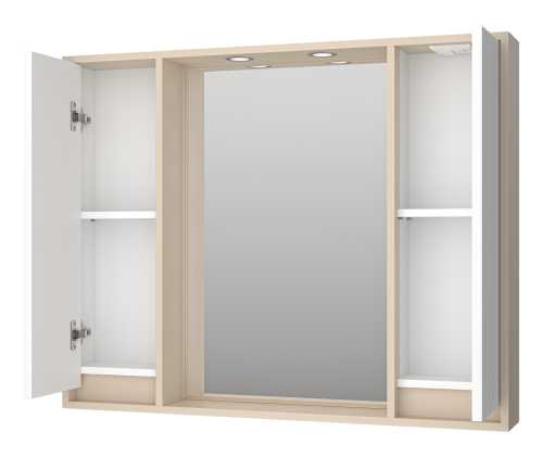 Зеркало-шкаф Brevita Balaton BAL-04100-03-01 98х14х80 подвесной - фото 4 Зеркало-шкаф Brevita Balaton BAL-04100-03-01 98х14х80 подвесной - фото 4