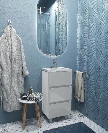 Тумба с раковиной 1MarKa Bumble Ц0000001480 40х30 напольная цвет белый