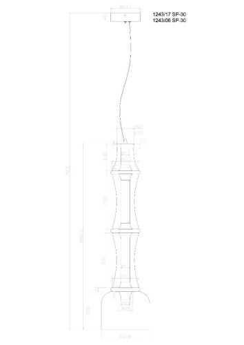 Светильник подвесной Divinare Volturn (Волтурн) 1243/06 SP-30 - фото 2