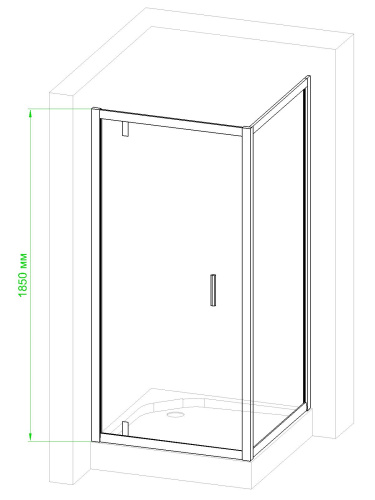 Душевой уголок Royal Bath HV RB8090HV-C-CH 90х80 стекло рифленое профиль хром глянцевый без поддона - фото 4