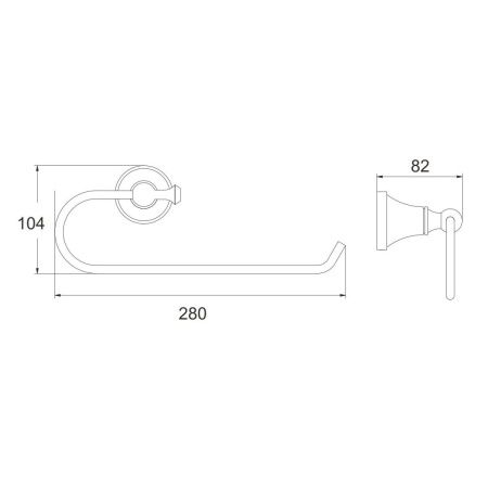 Полотенцедержатель Rose RG19T RG1906T