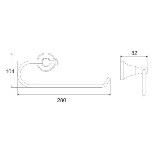 Полотенцедержатель Rose RG19T RG1906T - фото 3