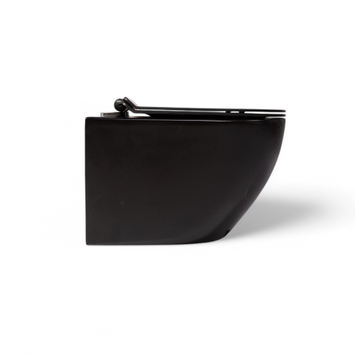 Унитаз подвесной CHARUS EWC700-121ВТ черный с сиденьем микролифт безободковый смыв торнадо - фото 2