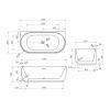 Ванна акриловая Vincea VBT-621 170х80 отдельностоящая овальная