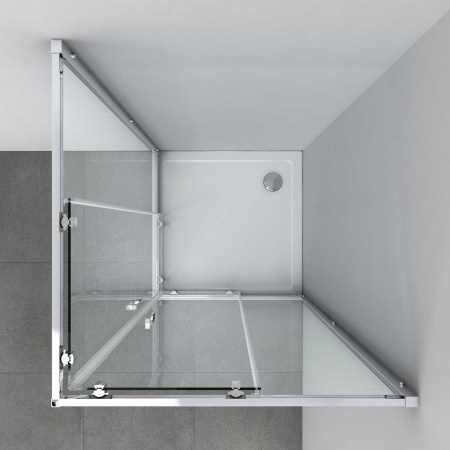 Душевой уголок Vincea Alpha VSS-3AL100CLB 100х100 стекло прозрачное профиль черный без поддона