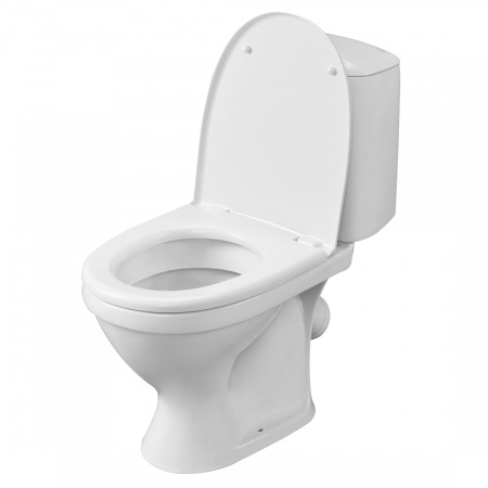 Унитаз-компакт напольный с бачком Santeri Соната 1P2062S0000BF белый с сиденьем микролифт каскадный смыв