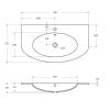Раковина из искусственного камня Cezares EDEN 50177 90х50 подвесная цвет белый 1 отверстие под смеситель