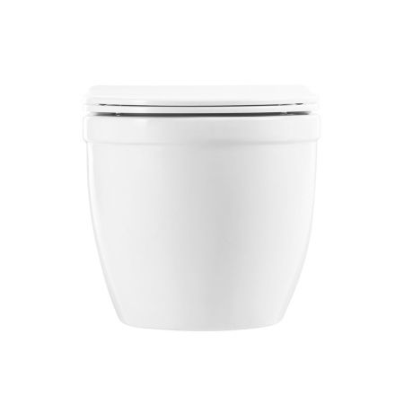 Унитаз подвесной BelBagno LOTO BB070CHR/SC белый с сиденьем микролифт безободковый каскадный смыв