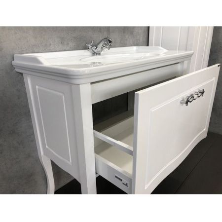 Тумба с раковиной Comforty Павия 00004147999CF 100х50 напольная цвет белый