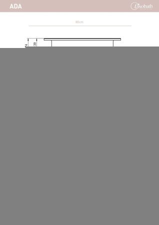 Раковина керамическая Visobath Ada 83805 80х50 встраиваемая цвет белый 1 отверстие под смеситель