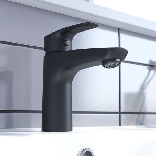 Смеситель Iddis Ray RAYBL00i01 на раковину черный - фото 3