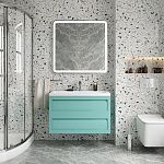 Тумба под раковину Art&Max PLATINO AM-Platino-900-2C-SO-MM 90х50 подвесная цвет зеленый
