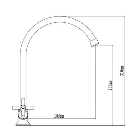 Смеситель для кухни Esko CN 519 на мойку хром
