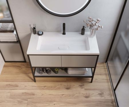 Раковина из искусственного камня Uperwood Modul 2911020341 100х50 полувстраиваемая цвет белый