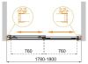 Душевая шторка на ванну Cezares TANDEM-SOFT TANDEM-SOFT-VF-2-180/145-P-Cr 180х145 стекло рифленое профиль хром ориентация универсальная