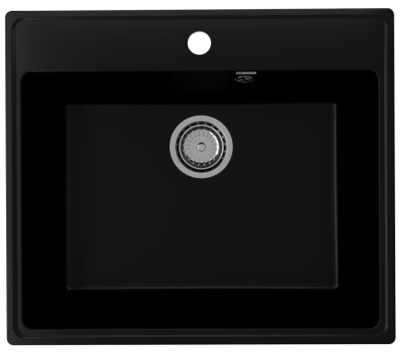 Кухонная мойка Ulgran Quartz Forte 580-07 58х50 цвет черный поверхность матовая
