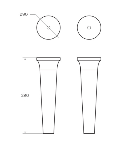 Комплект ножек Cezares IDRA 40439 - фото 2