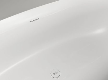 Ванна из искусственного камня Plumberia Selection Veloma VELOMA 160BD 160х70 отдельностоящая овальная с ножками