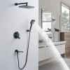 Душевая система Shevanik S4135H встраиваемая в стену цвет черный