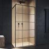 Душевой уголок Cerutti SPA MUZA T100 100х100 стекло с рисунком профиль черный без поддона