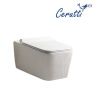 Унитаз подвесной Cerutti SPA CT10583 белый с сиденьем микролифт безободковый смыв торнадо