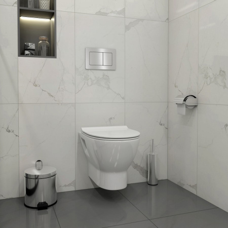 Клавиша смыва механическая Teymi Aina T70014 цвет нержавеющая сталь